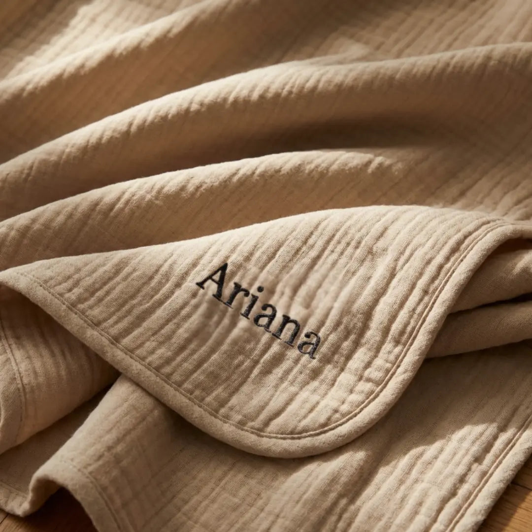 The Monogrammed Blanket - 100% Muslin Cotton